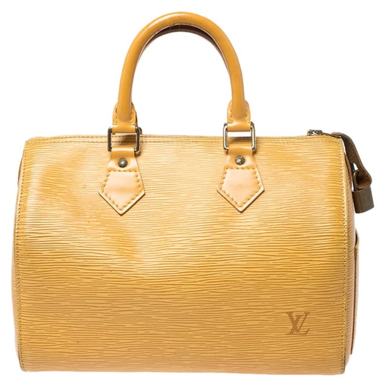 Louis Vuitton Yellow EPI Leather Speedy 25