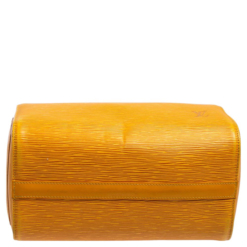 Women's Louis Vuitton Tassil Yellow Epi Leather Speedy 25 Bag