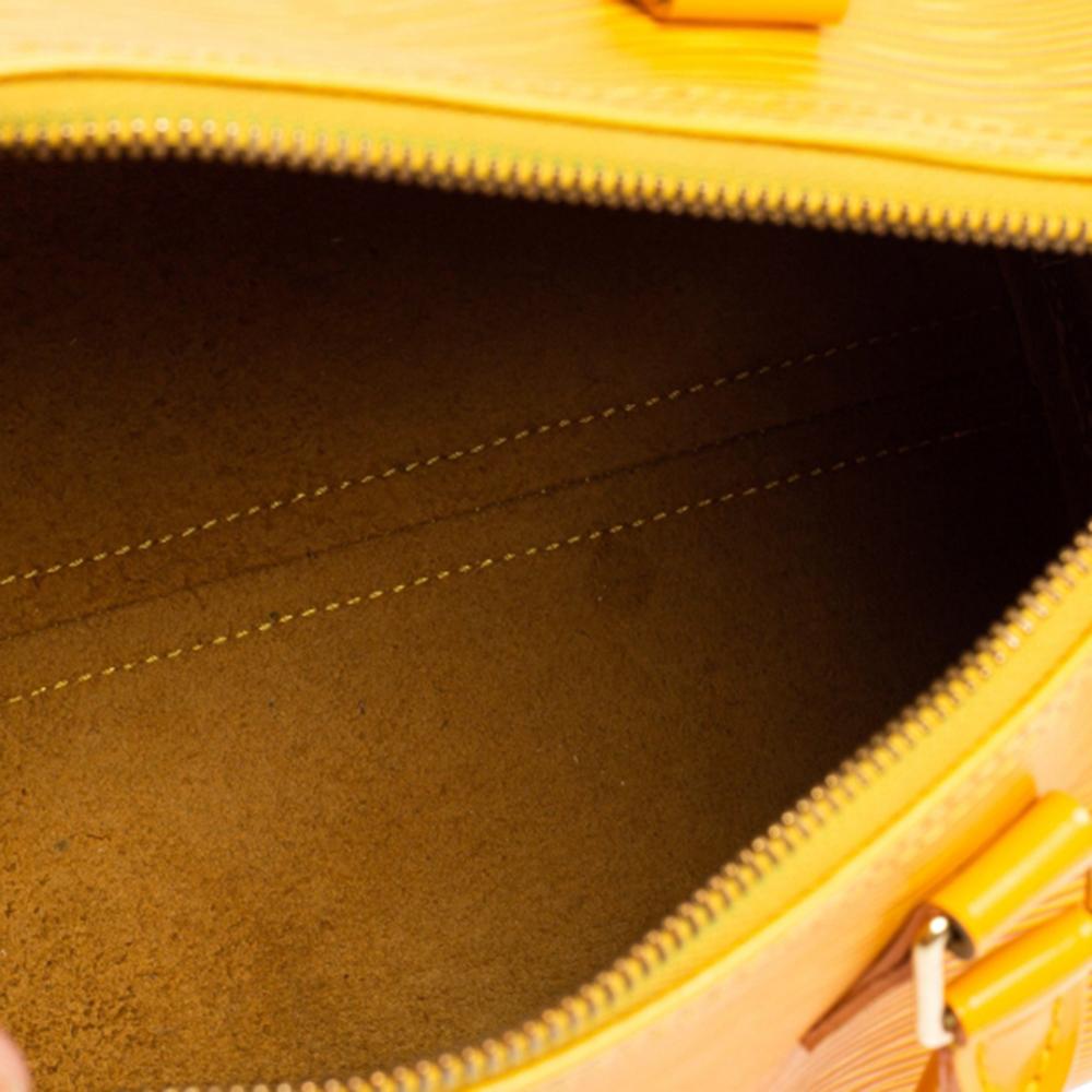 Louis Vuitton Tassil Yellow Epi Leather Speedy 25 Bag 4