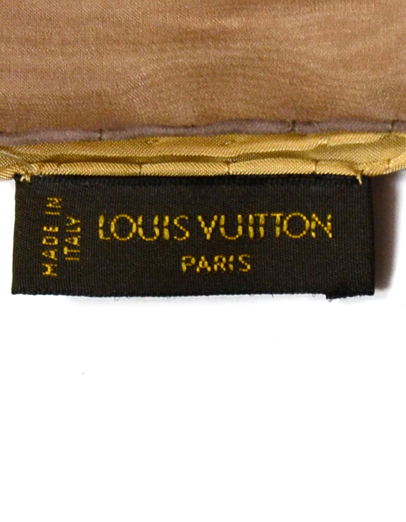 Louis Vuitton Taupe/Beige Reversible Chiffon Monogram Scarf / Stole 4