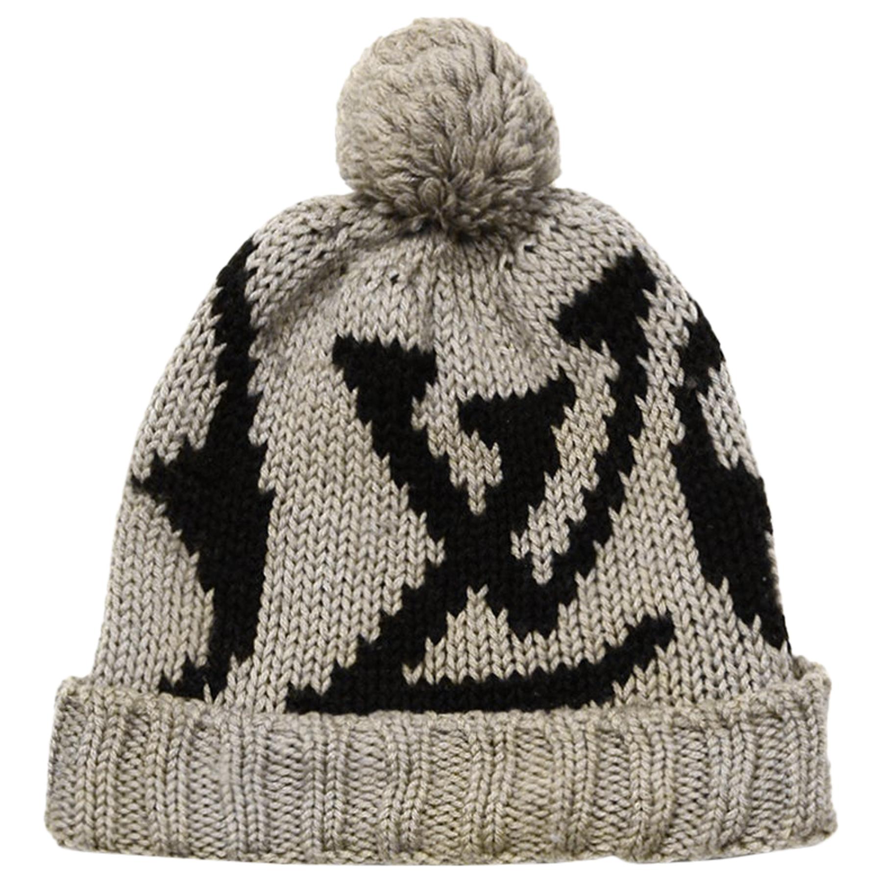 Upcycled Lv Patch Beanie  Anagails