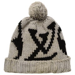 Louis Vuitton Beige Monogram Cashmere Blend Beanie