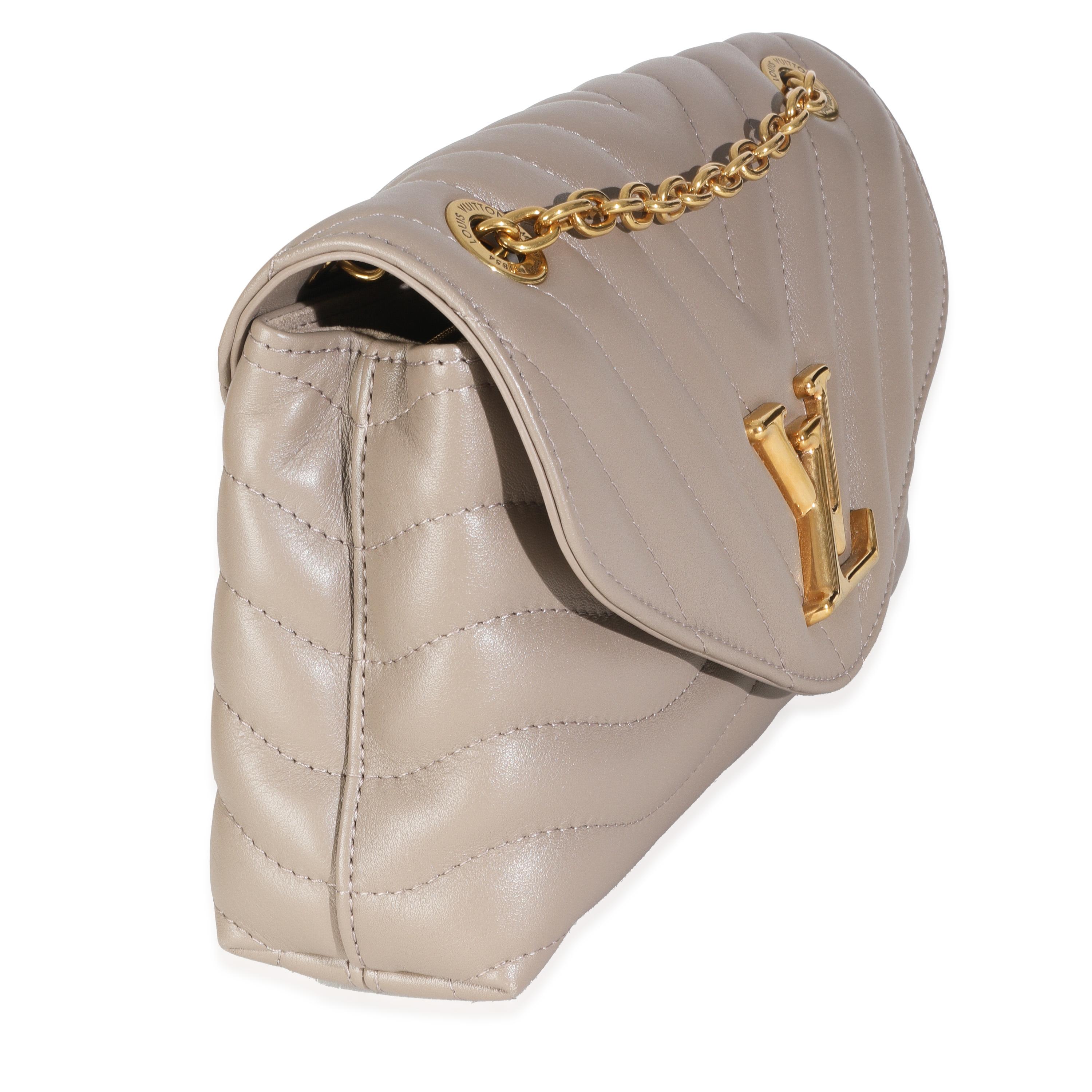 Louis Vuitton Taupe Calf Leather New Wave Chain MM In Excellent Condition For Sale In New York, NY