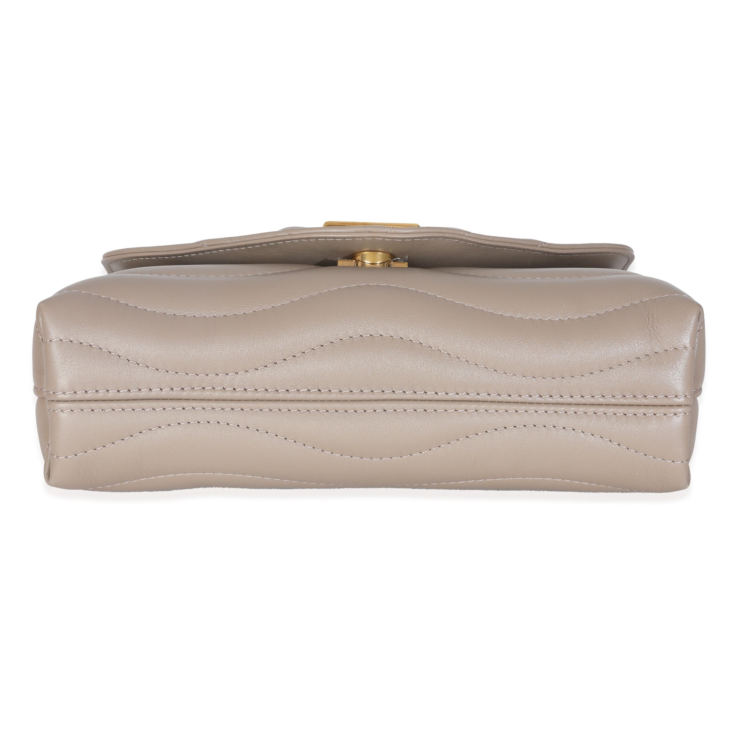 Louis Vuitton Taupe Calf Leather New Wave Chain MM For Sale 4