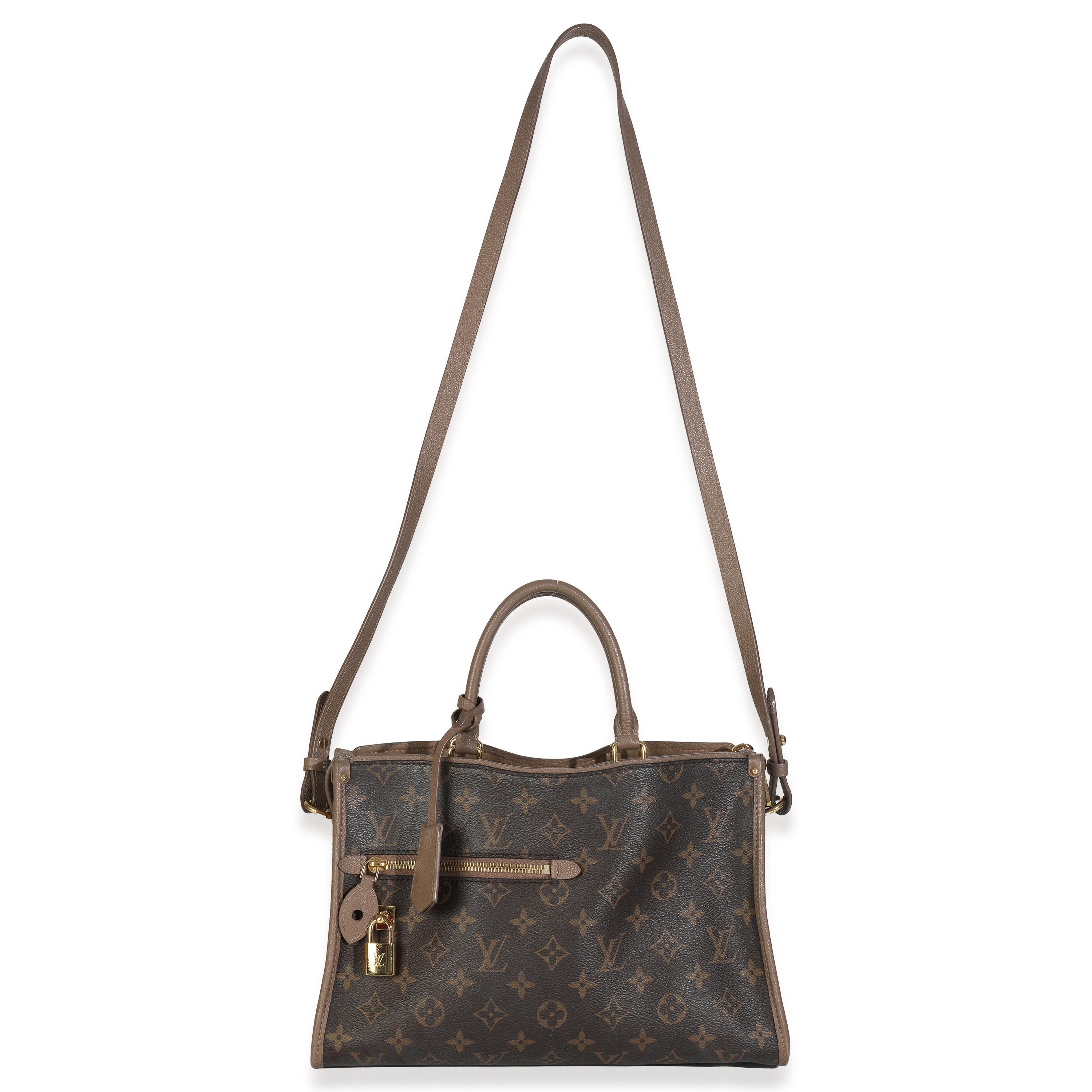 Louis Vuitton Taupe Glace Monogram Tela Popincourt NM in vendita 1