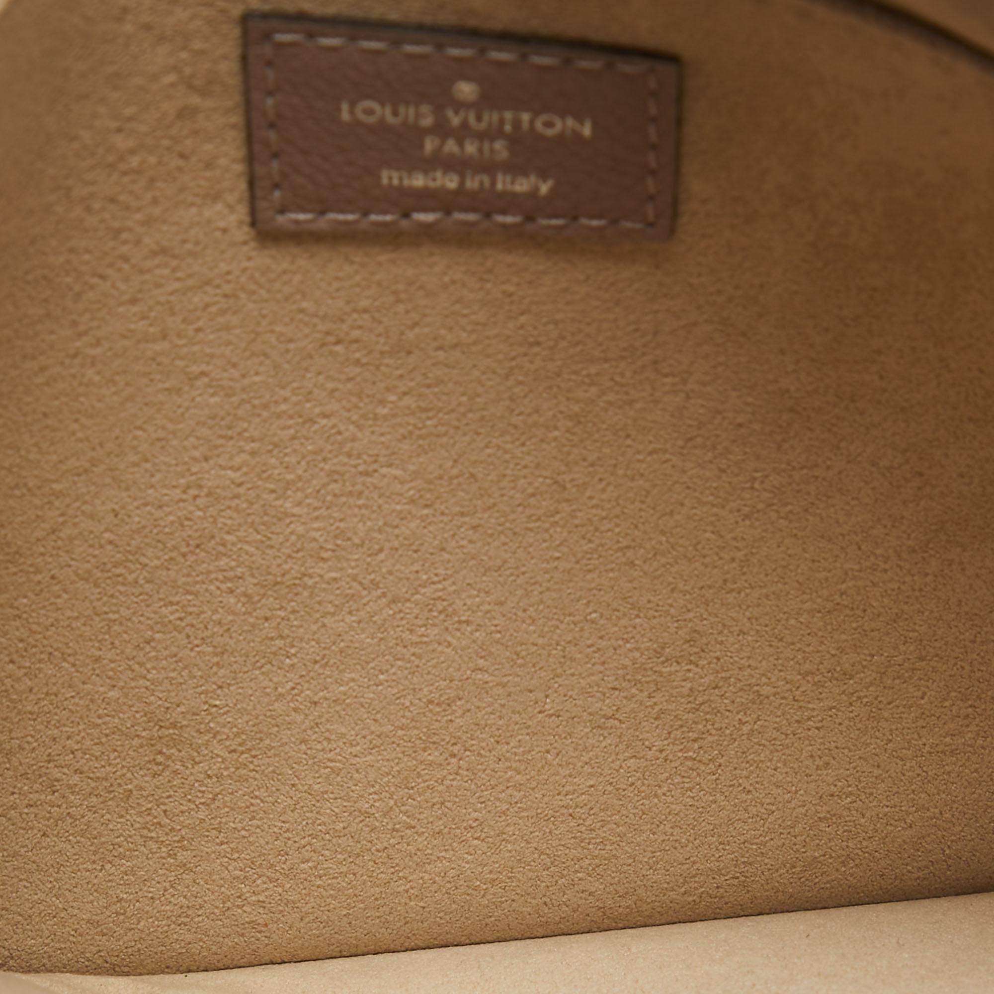 Louis Vuitton Taupe Leather Pochette Jour PM For Sale 7