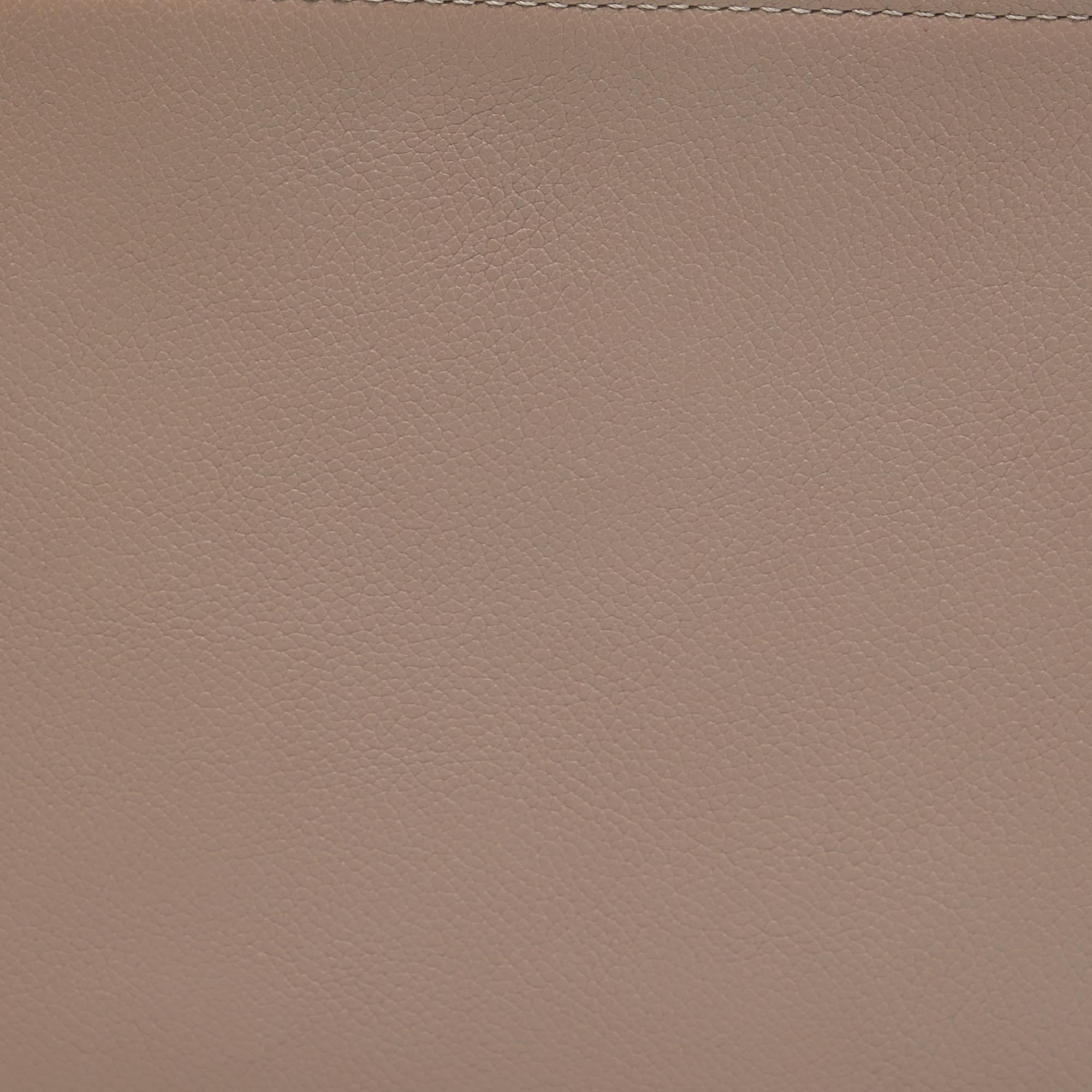 Louis Vuitton Taupe Leather Pochette Jour PM For Sale 1