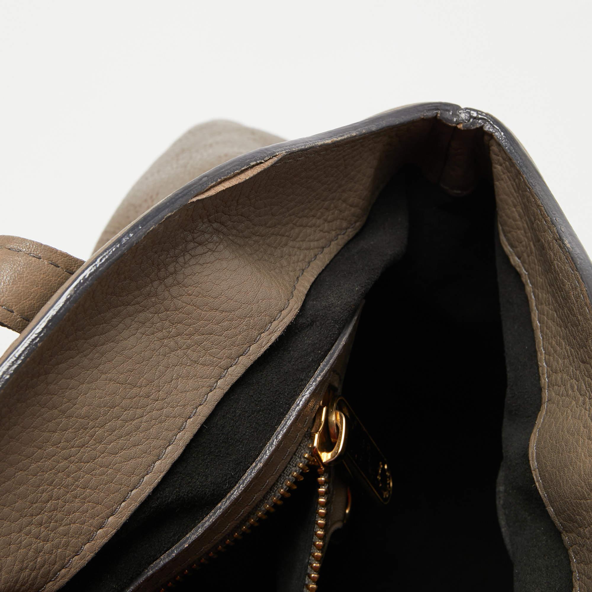 Louis Vuitton - Sac Cirrus PM en cuir taupe avec monogramme Mahina en vente 1