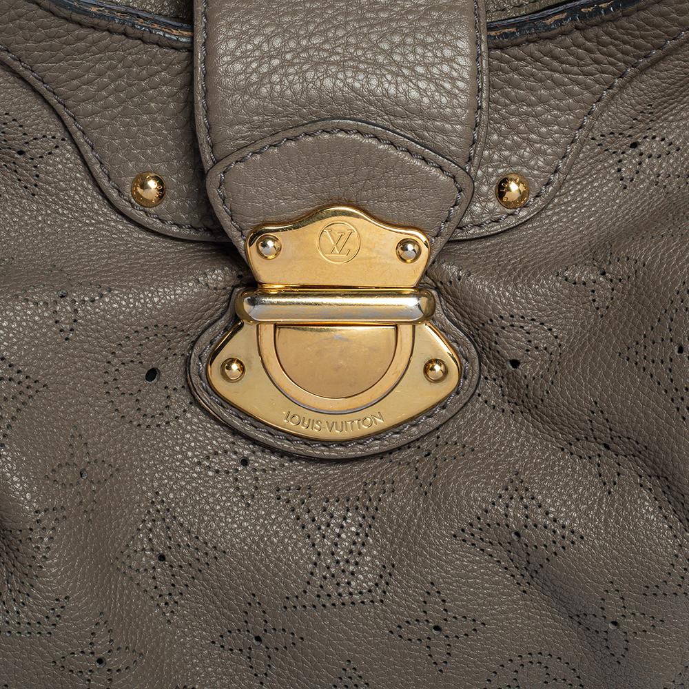 Gray Louis Vuitton Taupe Monogram Mahina Leather Solar PM Bag