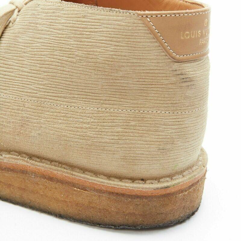 LOUIS VUITTON sabbia taupe epi camoscio suola crespa caviglia desert boot UK5 EU39 in vendita 5