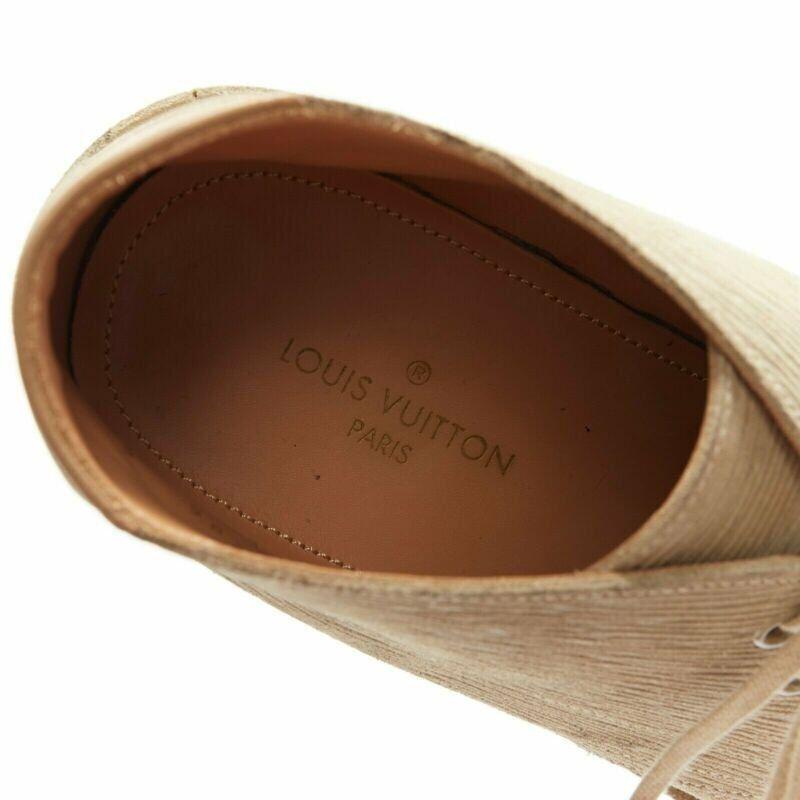 LOUIS VUITTON sabbia taupe epi camoscio suola crespa caviglia desert boot UK5 EU39 in vendita 6