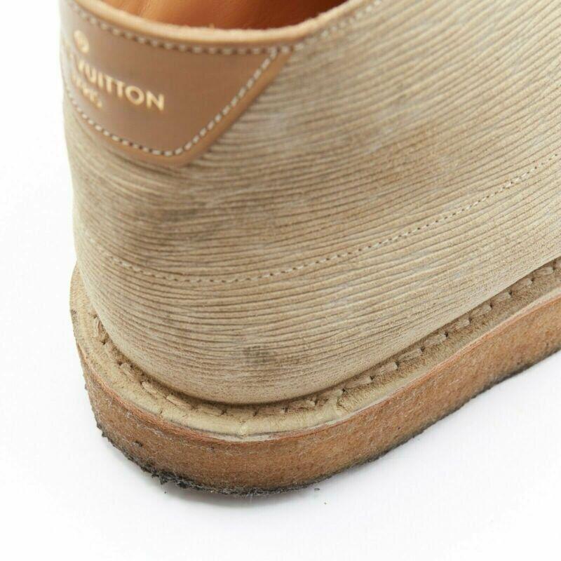 LOUIS VUITTON sabbia taupe epi camoscio suola crespa caviglia desert boot UK5 EU39 in vendita 4