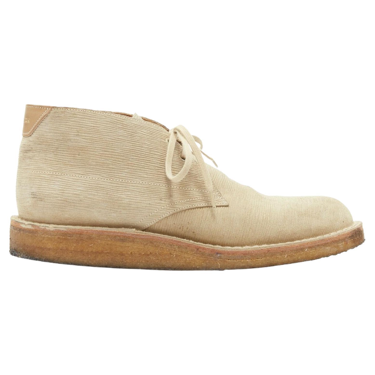 LOUIS VUITTON taupe sand epi suede crepe sole ankle desert boot UK5 EU39 For Sale