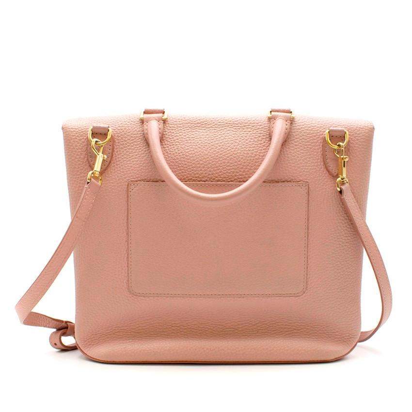 Beige Louis Vuitton Taurillion Leather Rose Pink Volta Satchel Bag