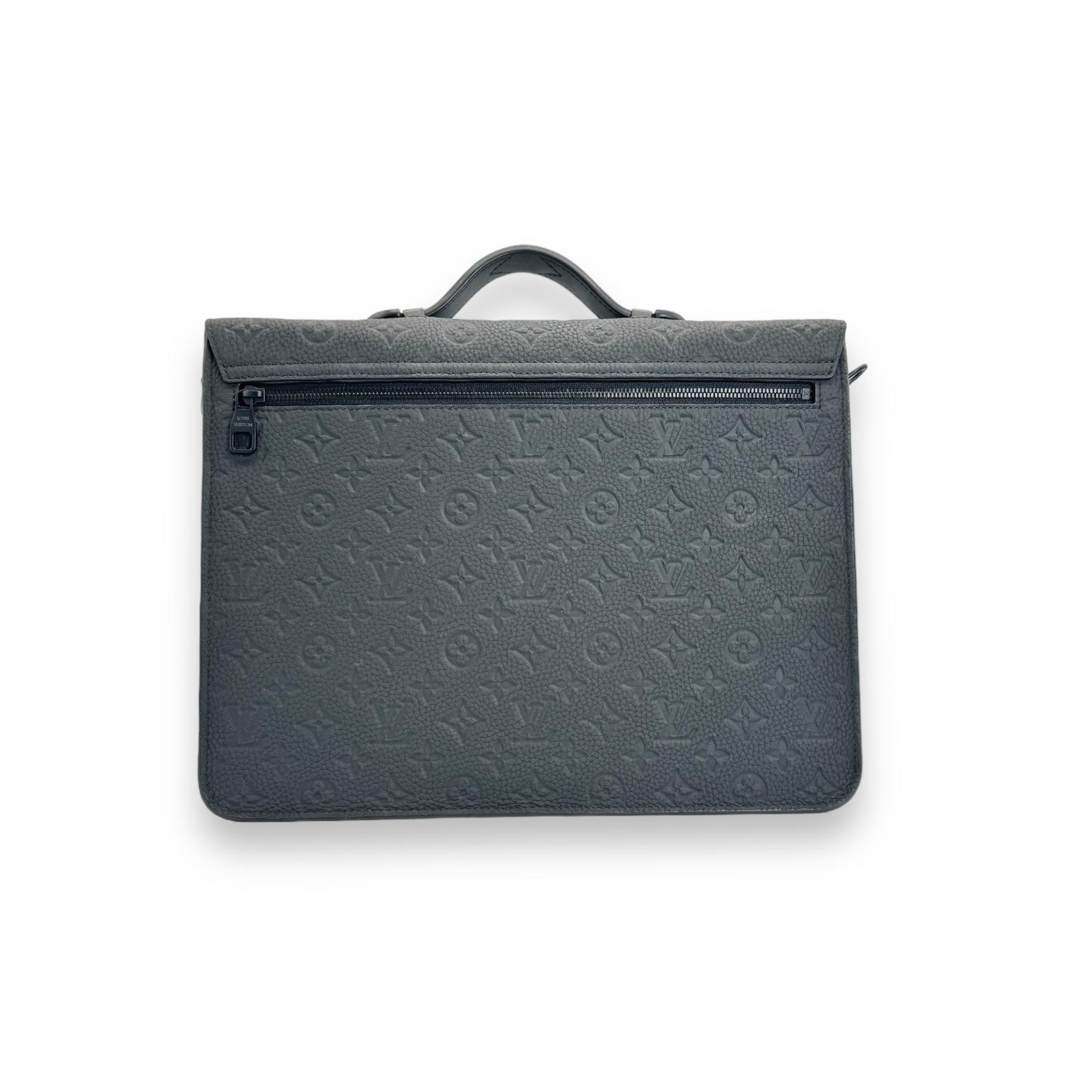 Black Louis Vuitton Taurillion S-Lock Monogram Briefcase