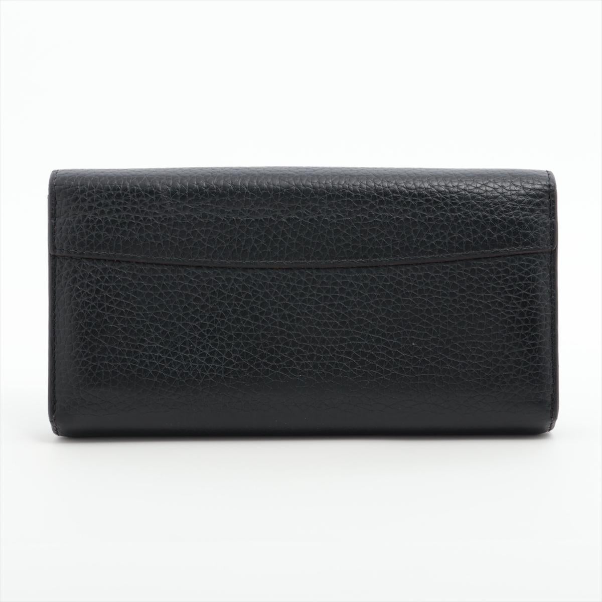 Louis Vuitton Taurillon Capucines Long Wallet Black x Hot Pink In Good Condition In Humacao, PR