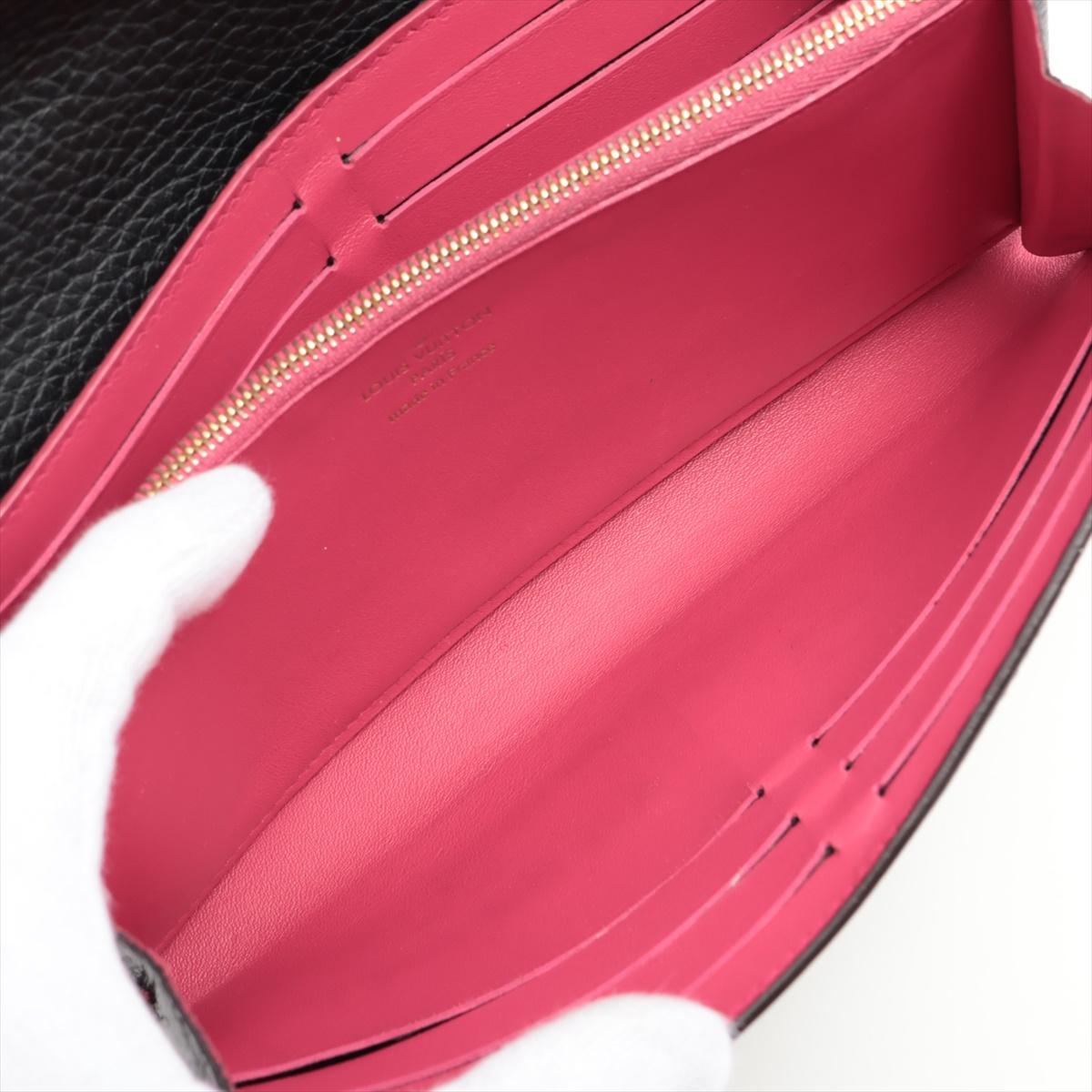 Louis Vuitton Taurillon Capucines Long Wallet Black x Hot Pink 3