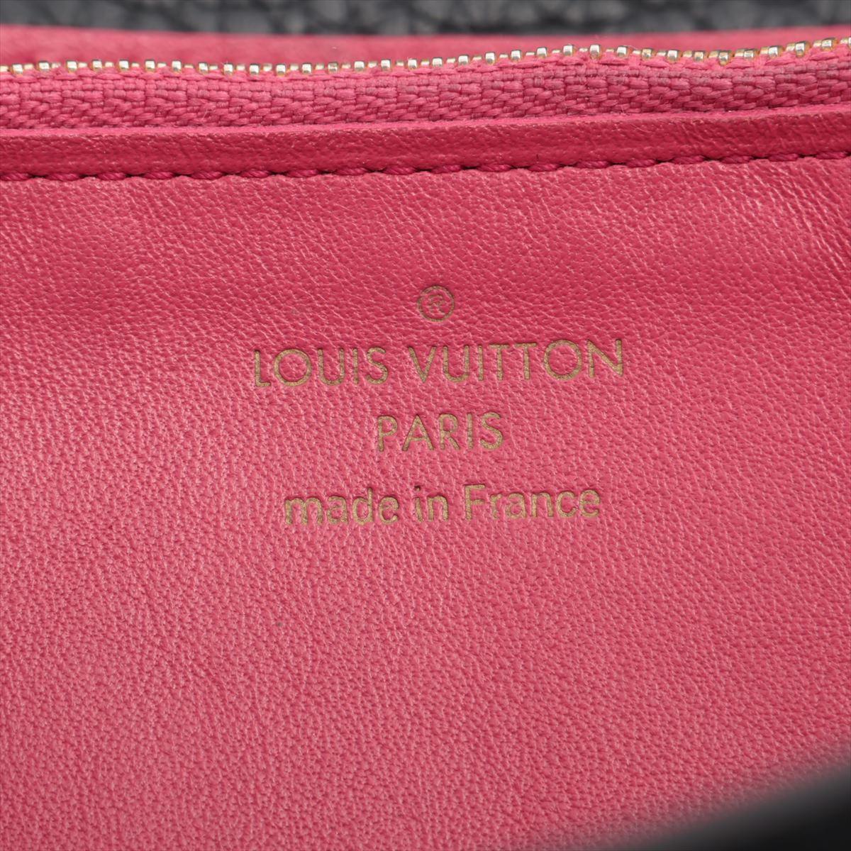 Louis Vuitton Taurillon Capucines Long Wallet Black x Hot Pink 5
