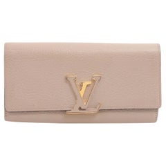 Louis Vuitton Taurillon Capucines Long Wallet Galet Louis Vuitton Taurillon Capucines Long Wallet Galet