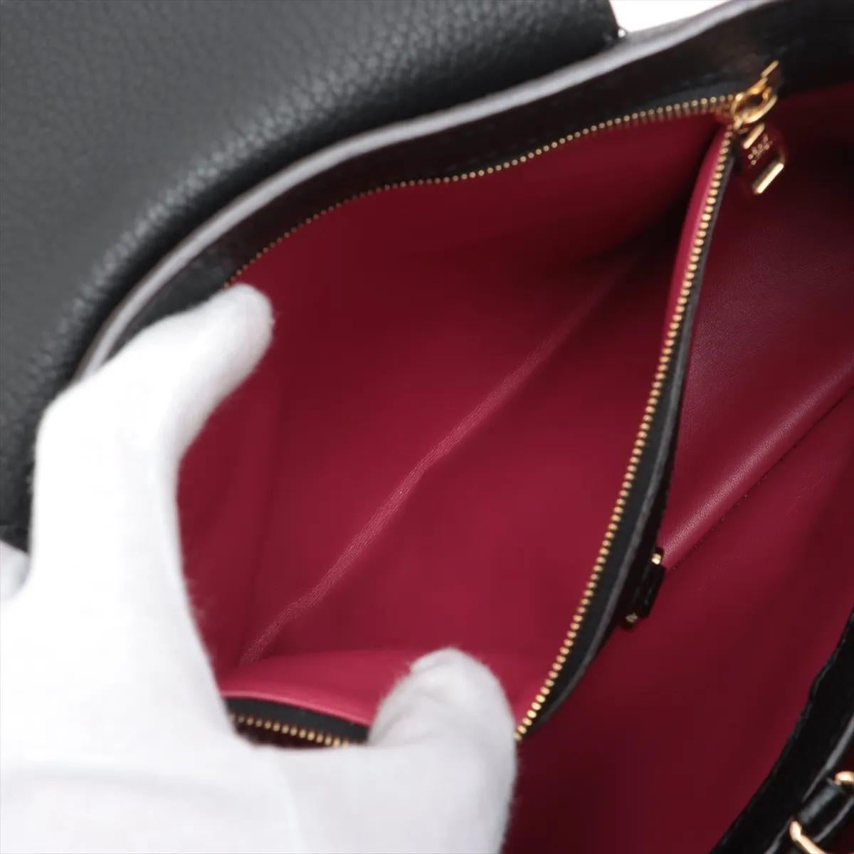 *Louis Vuitton Taurillon Capucines PM Schwarz im Angebot 8