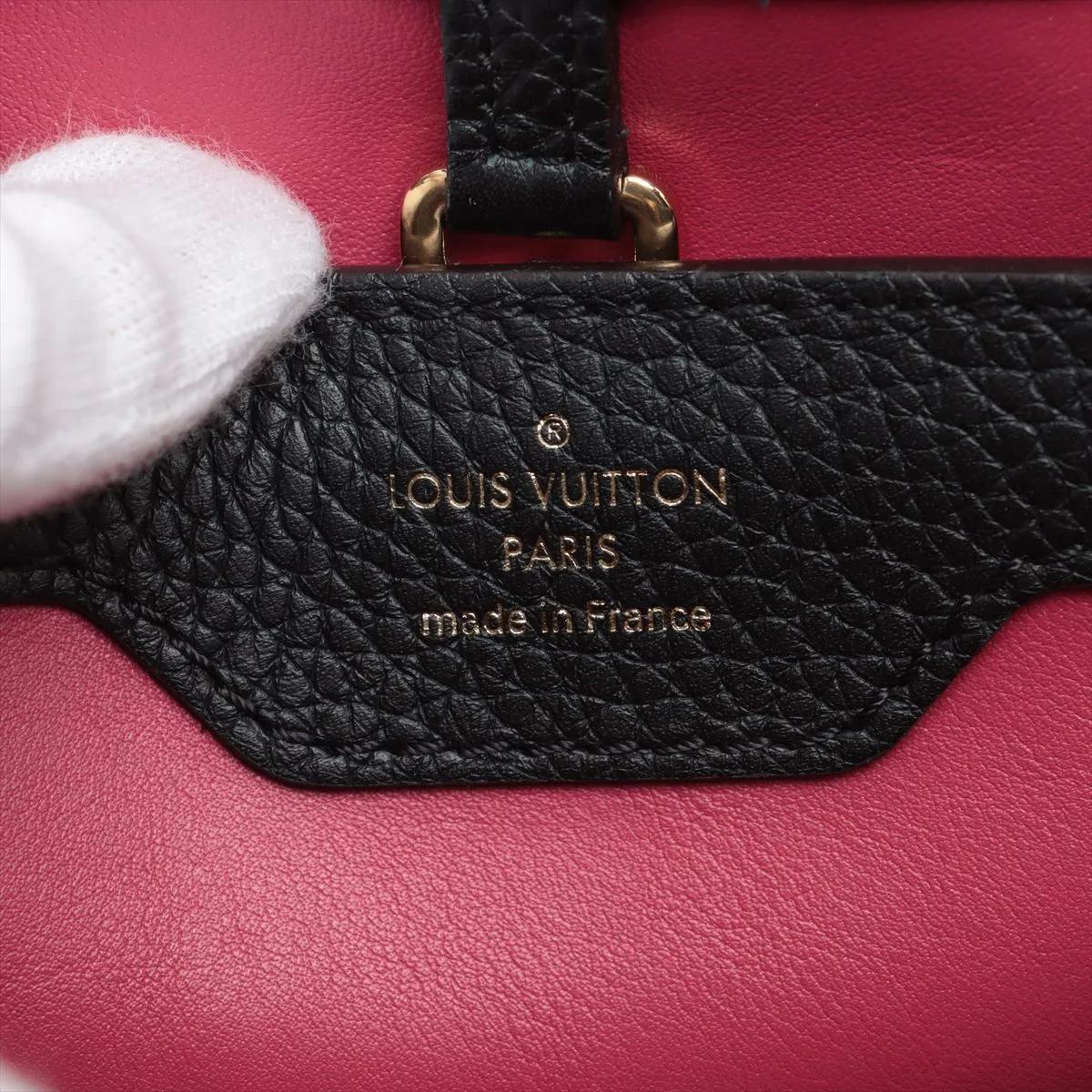 *Louis Vuitton Taurillon Capucines PM Schwarz im Angebot 9