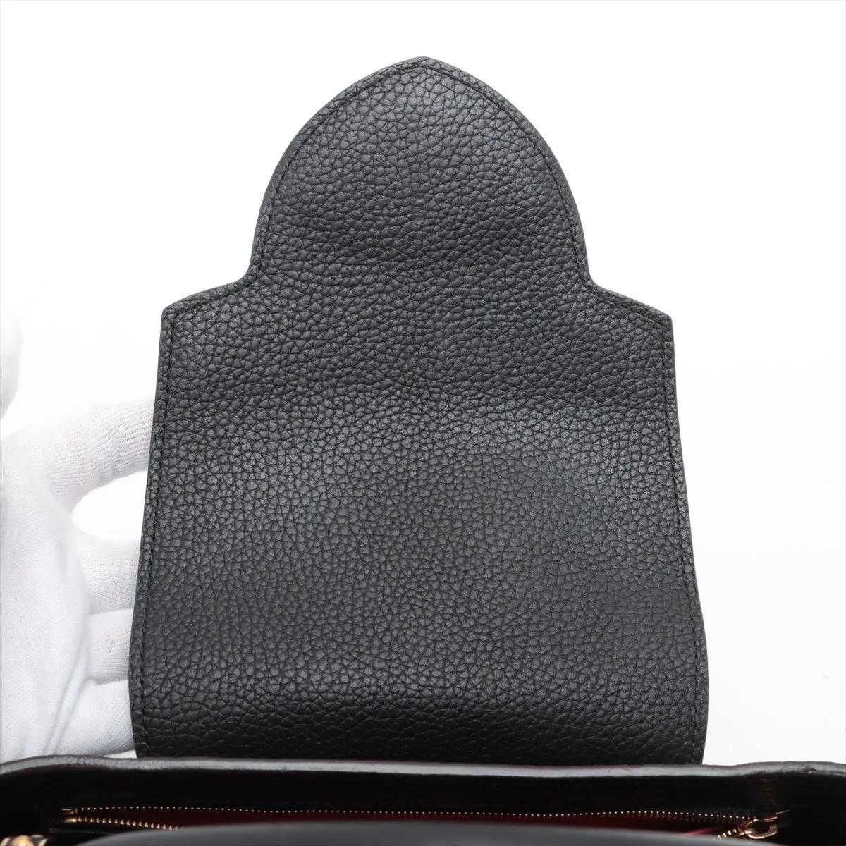 *Louis Vuitton Taurillon Capucines PM Schwarz im Angebot 10
