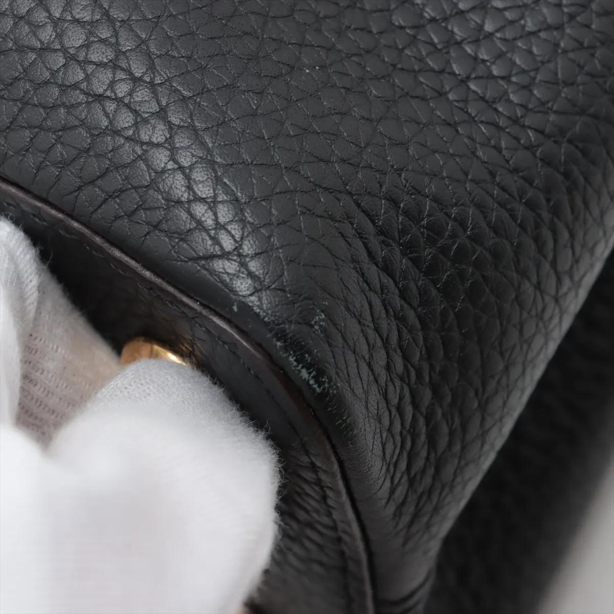 *Louis Vuitton Taurillon Capucines PM Schwarz im Angebot 12