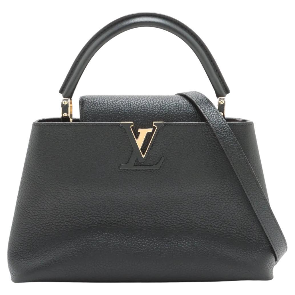 *Louis Vuitton Taurillon Capucines PM Schwarz im Angebot