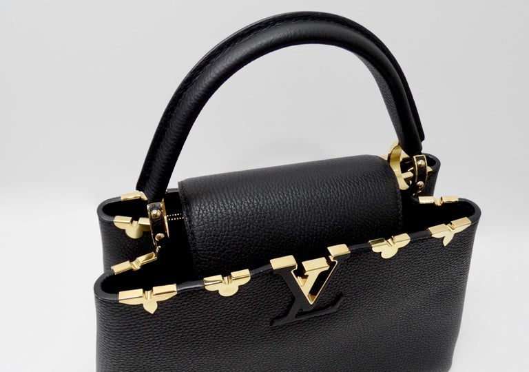 Louis Vuitton Taurillon Capucines PM w/ Bandouliere Handbag For Sale 5