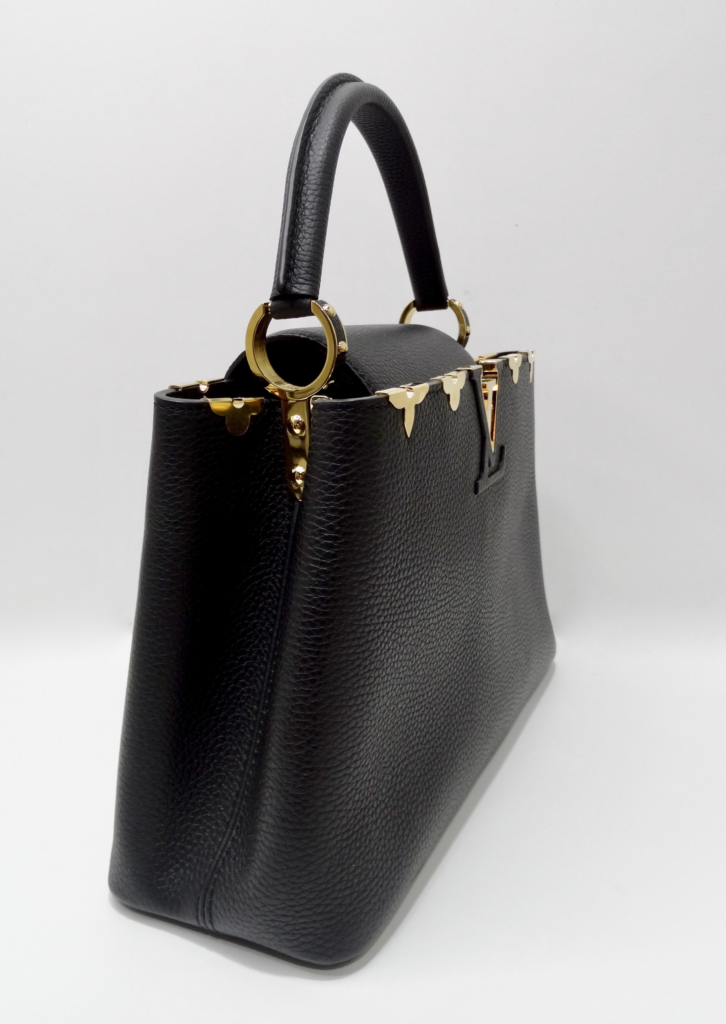 Louis Vuitton Taurillon Capucines PM w/ Bandouliere Handbag 3