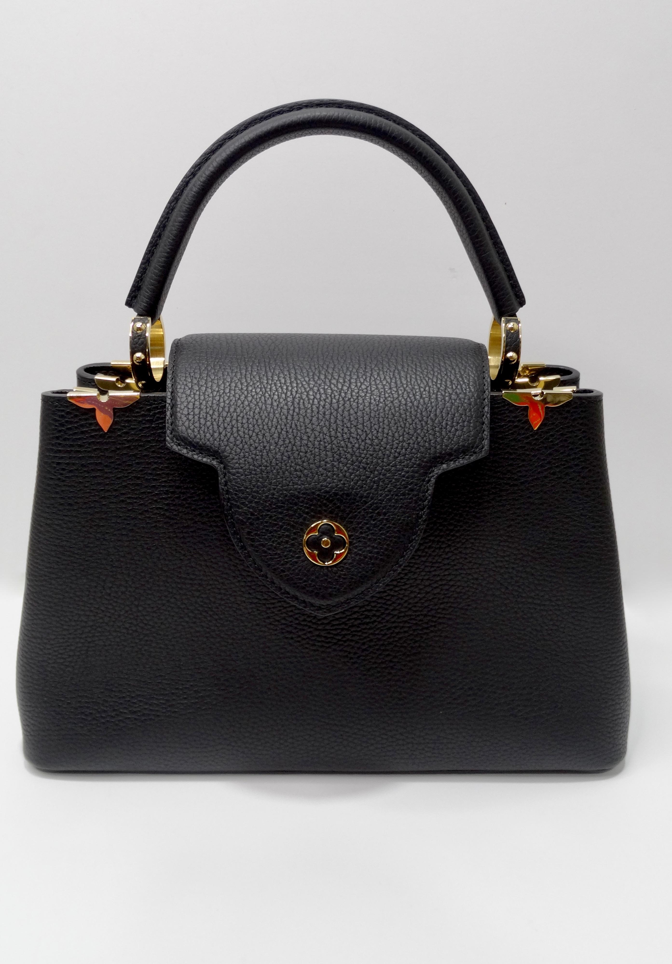 Louis Vuitton Taurillon Capucines PM w/ Bandouliere Handbag In Excellent Condition In Scottsdale, AZ