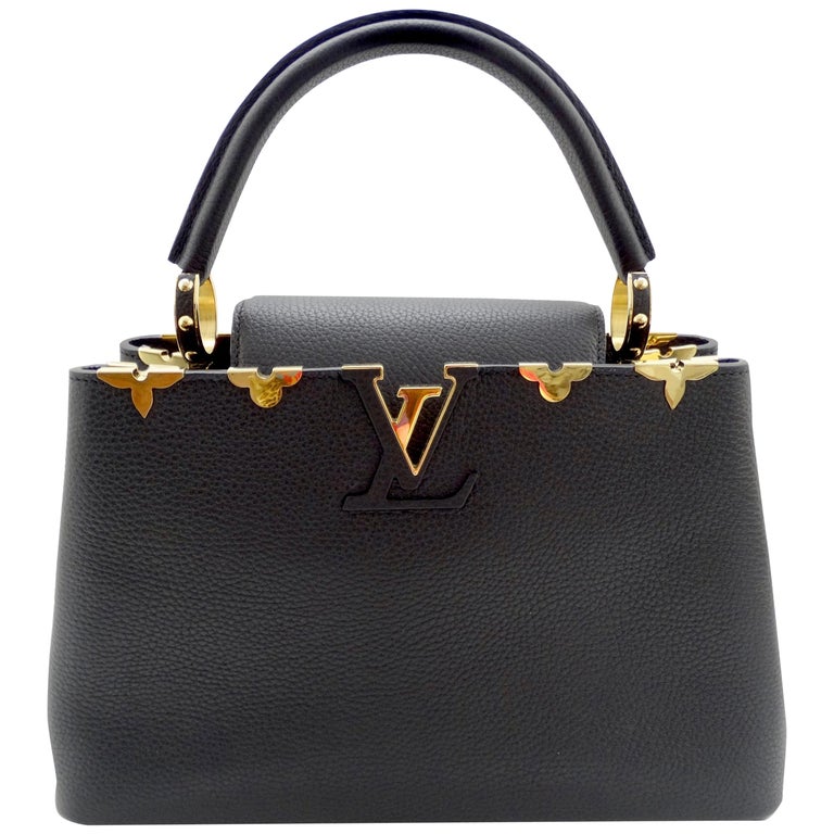 Louis Vuitton Taurillon Capucines PM w/ Bandouliere Handbag For Sale