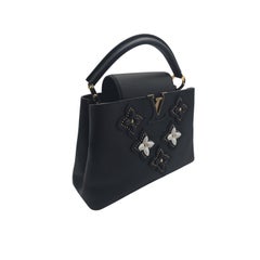 Louis Vuitton Taurillon Flower Tinsel Capucines PM Handbag w/ Strap