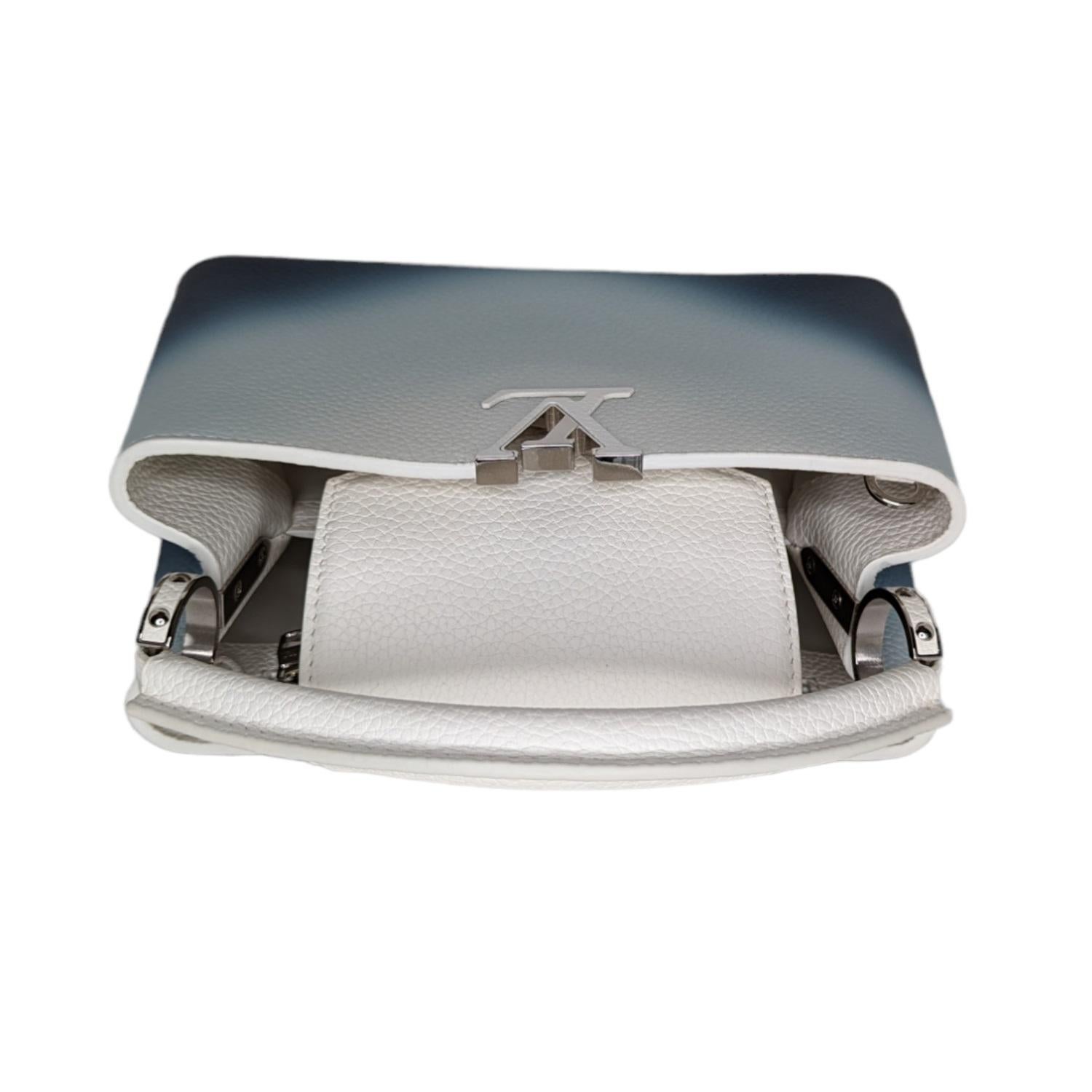 Gray Louis Vuitton Taurillon Gradient Capucines BB Denim Blue