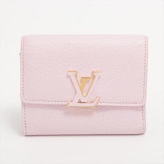 Louis Vuitton Taurillon Portefeuille Capucine XS Lilac x Orange