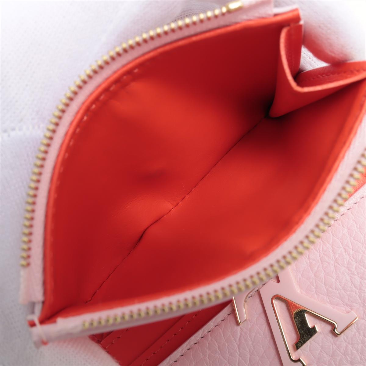 Louis Vuitton Taurillon Portefeuille Capucine XS Lilac x Orange 2