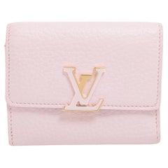 Louis Vuitton Taurillon Portefeuille Capucine XS Lilac x Orange