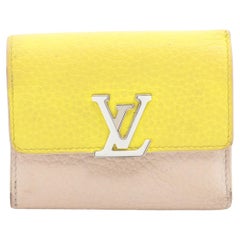 Louis Vuitton Taurillon Portefeuille Capucines Yellow x Beige Wallet