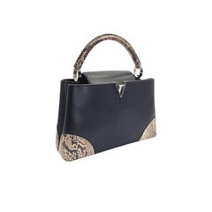 Louis Vuitton Taurillon Python Trim Capucines MM Satchel