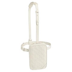 Vintage Louis Vuitton Taurillon Utility Side Bag Monogram Powder White Sling Bag 861459