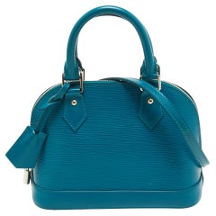 Louis Vuitton Teal Epi Leather Alma BB Bag