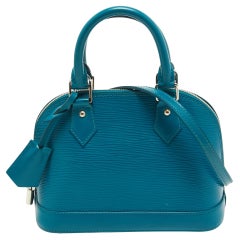 Louis Vuitton Borsa Alma BB in pelle di Epi verde acqua