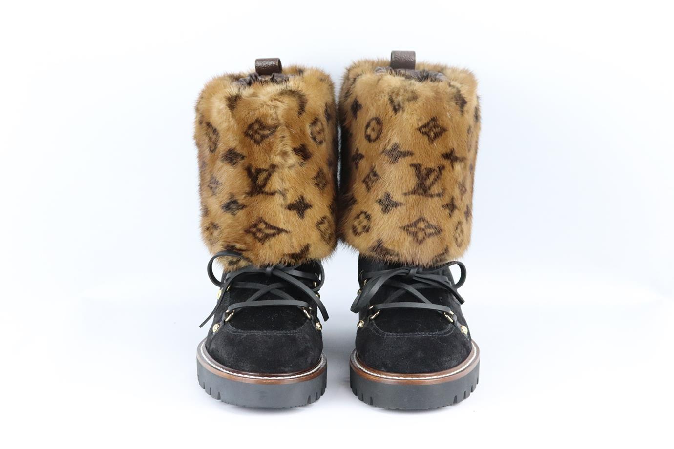 lv boots with fur