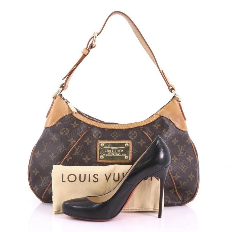 LOUIS VUITTON Thames PM Monogram Canvas Shoulder Bag Brown