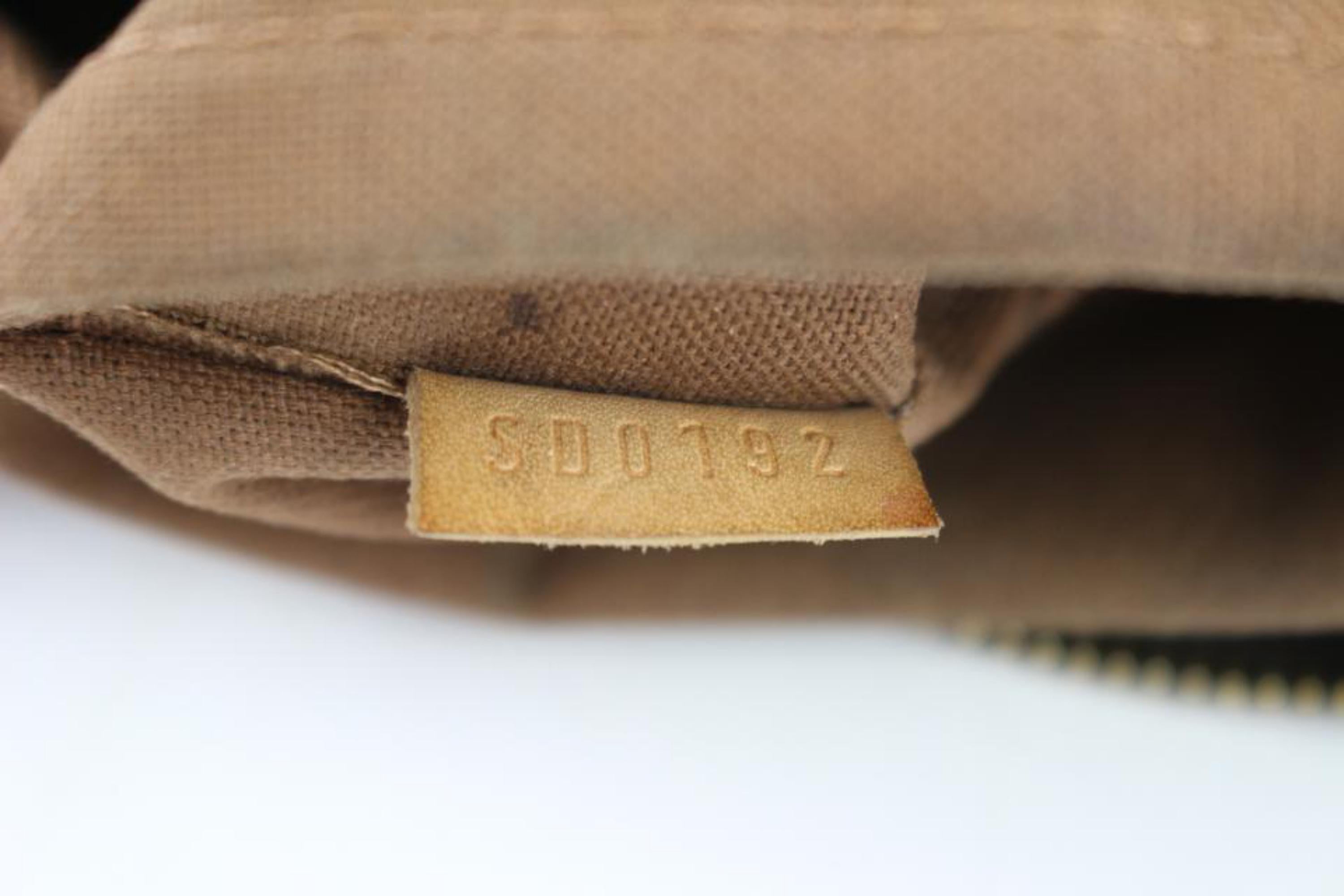 Gray Louis Vuitton Thames Hobo Monogram Pm 10le0104 Brown Coated Canvas Shoulder Bag For Sale