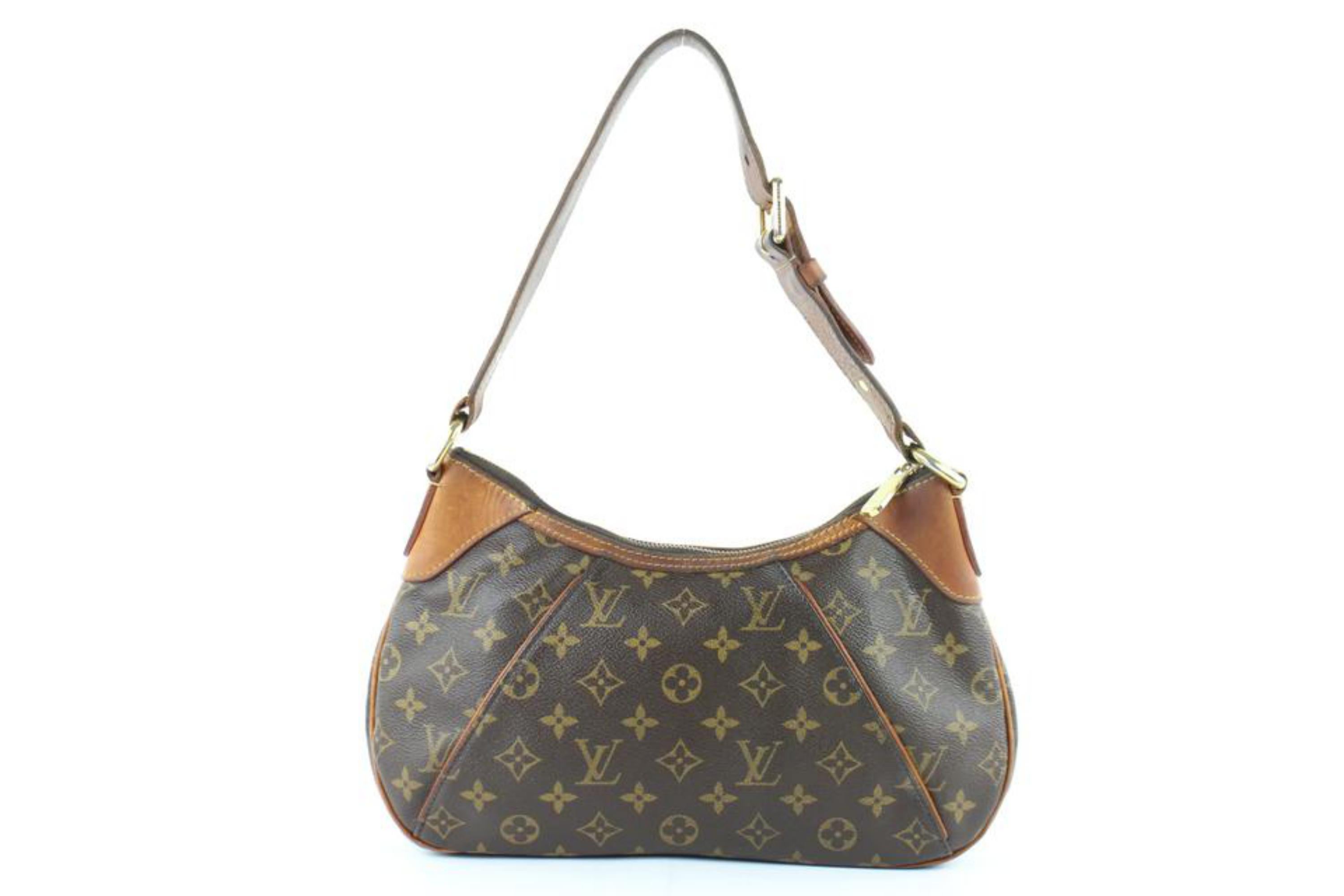 Louis Vuitton Thames Hobo Monogram Pm 10le0104 Brown Coated Canvas Shoulder Bag For Sale 3