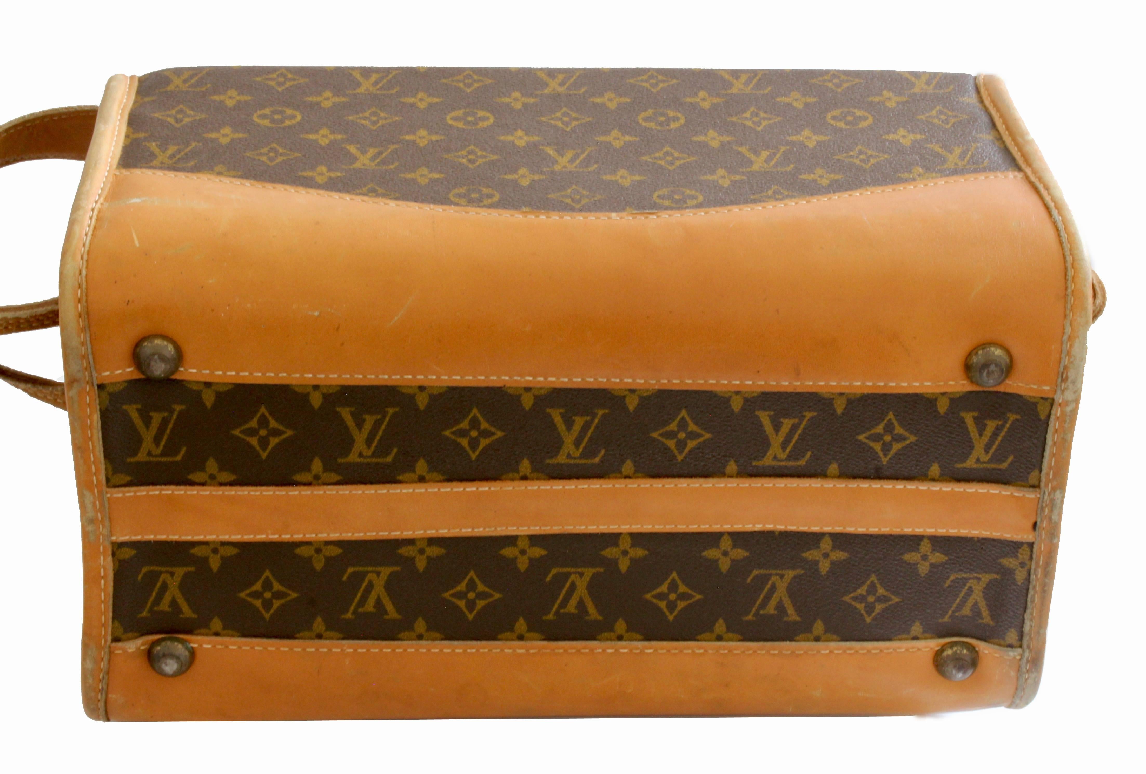 Louis Vuitton The French Co. Saks Monogram Train Case Vanity Travel Bag:: 1970er Jahre 2