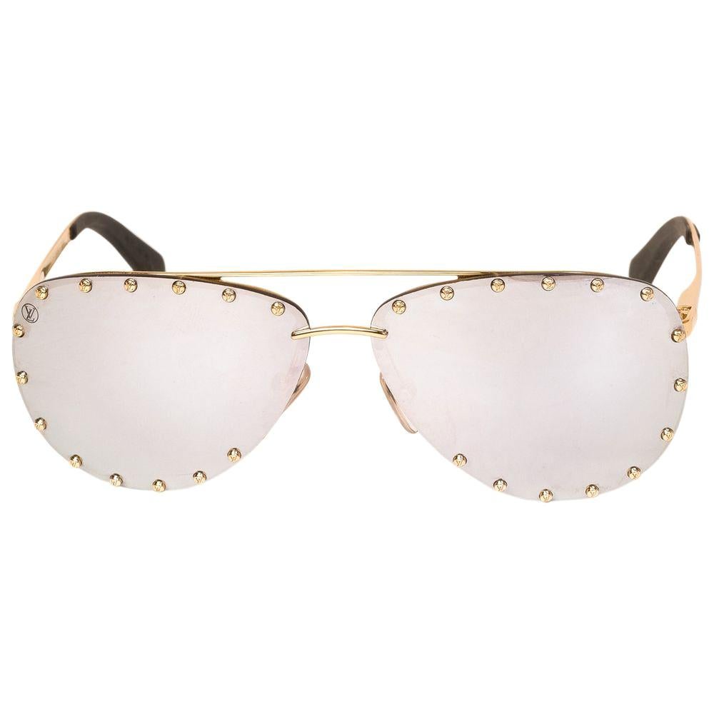 Louis Vuitton - The LV Pilot Sunglasses - Metal - Gradiant Brown Monogram - Size: U - Luxury