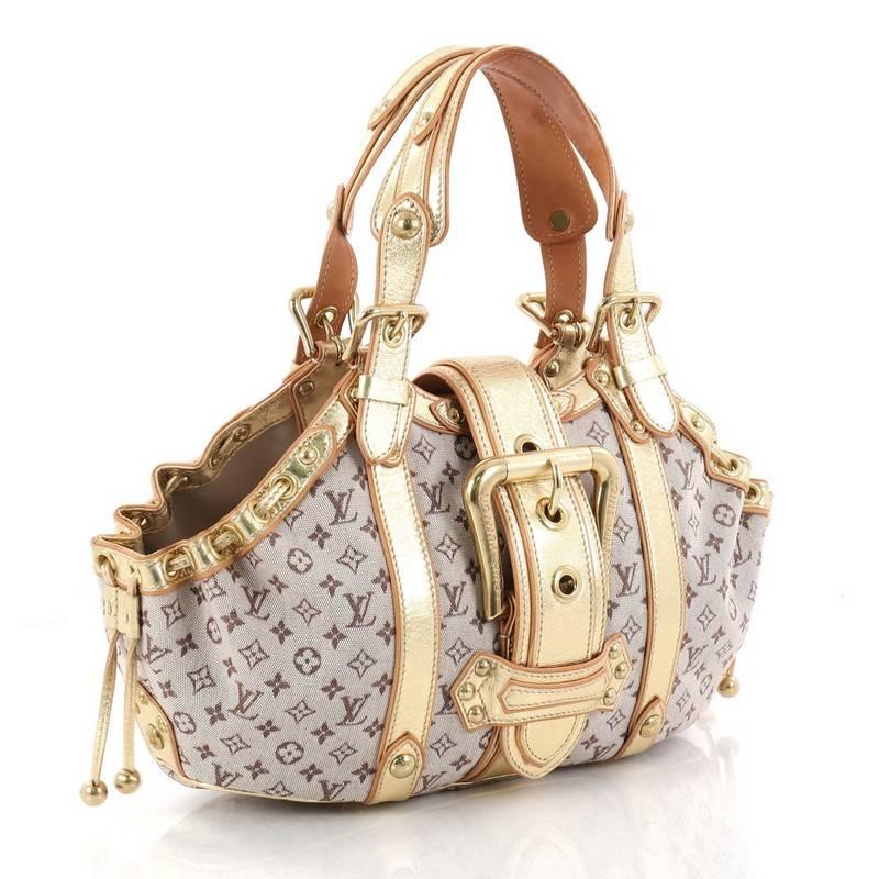 Beige Louis Vuitton Theda Handbag Mini Lin GM