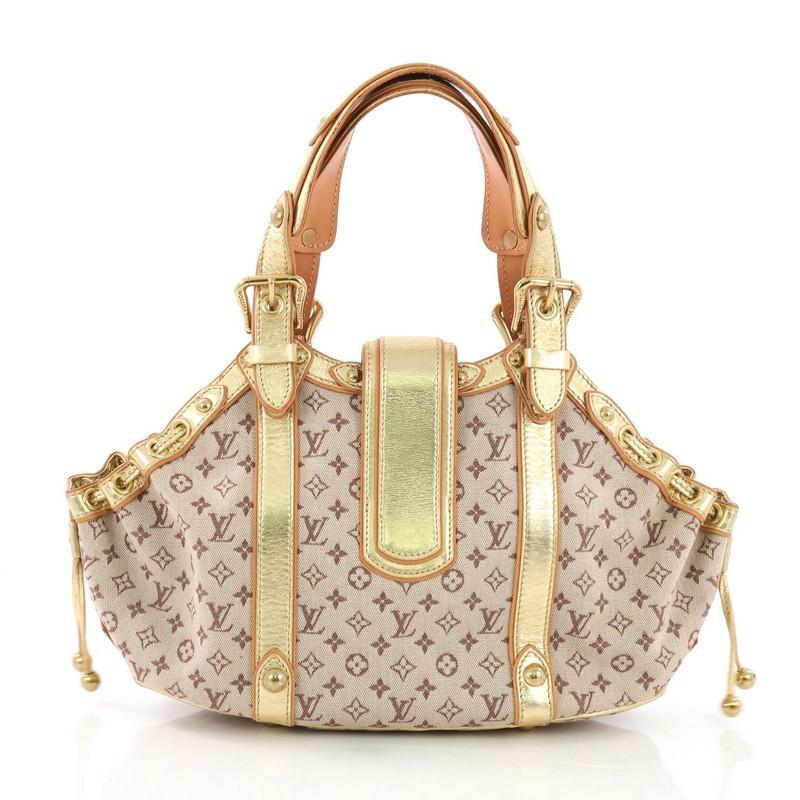 Louis Vuitton Theda Handbag Mini Lin GM In Good Condition In NY, NY